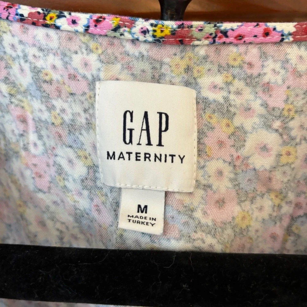 GAP Maternity Ruffle Midi Dress - Picture 2 of 3